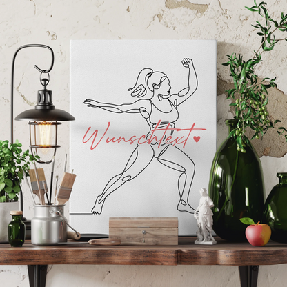 Personalisierte Leinwand Lineart Bodybuilding Geschenk Tochter & Schwester 3