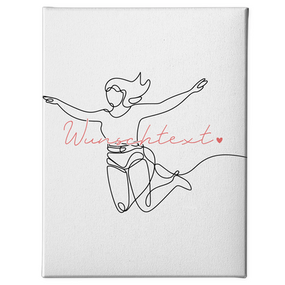 Personalisierte Leinwand Lineart Bungeespringen Geschenk Tochter & Schwester 1