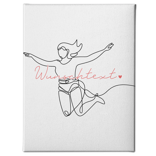 Personalisierte Leinwand Lineart Bungeespringen Geschenk Tochter & Schwester 1