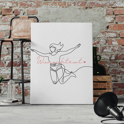 Personalisierte Leinwand Lineart Bungeespringen Geschenk Tochter & Schwester 4