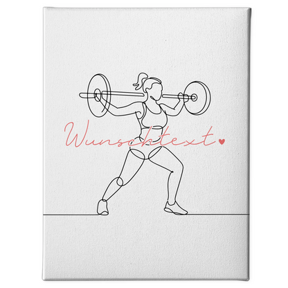 Lineart Leinwand Crossfit Geschenk Tochter & Schwester 1