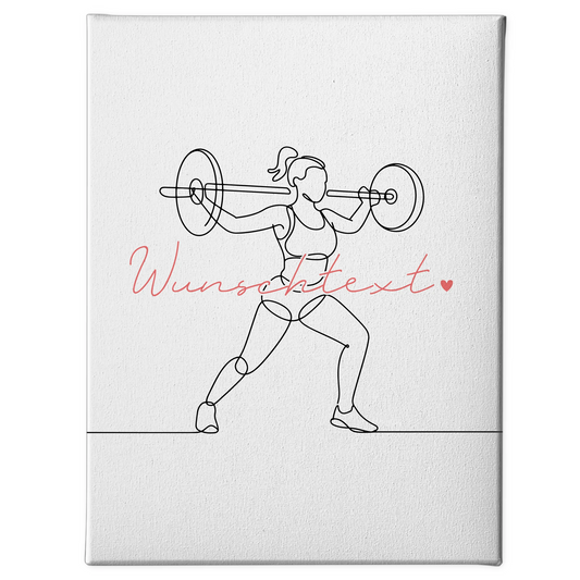 Lineart Leinwand Crossfit Geschenk Tochter & Schwester 1