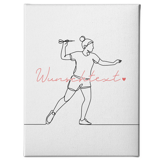 Lineart Leinwand Personalisiert Dart Geschenk Tochter & Schwester 1