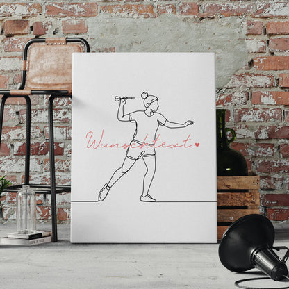 Lineart Leinwand Personalisiert Dart Geschenk Tochter & Schwester 4