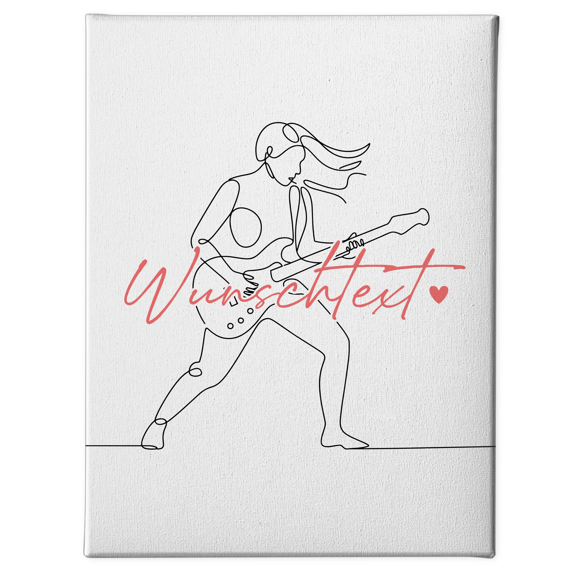 Lineart Leinwand Personalisiert E-Gitarre Geschenk Tochter & Schwester 1