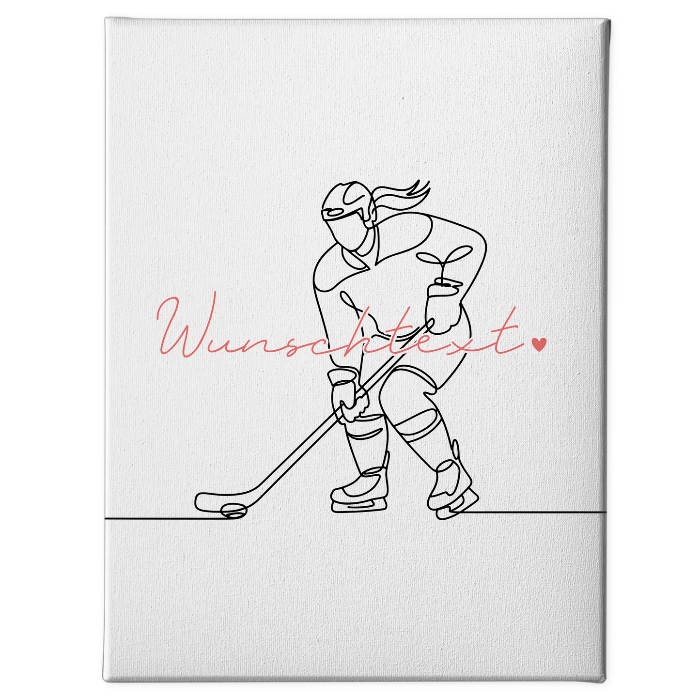 Lineart Leinwand Eishockey Geschenk Tochter & Schwester 1