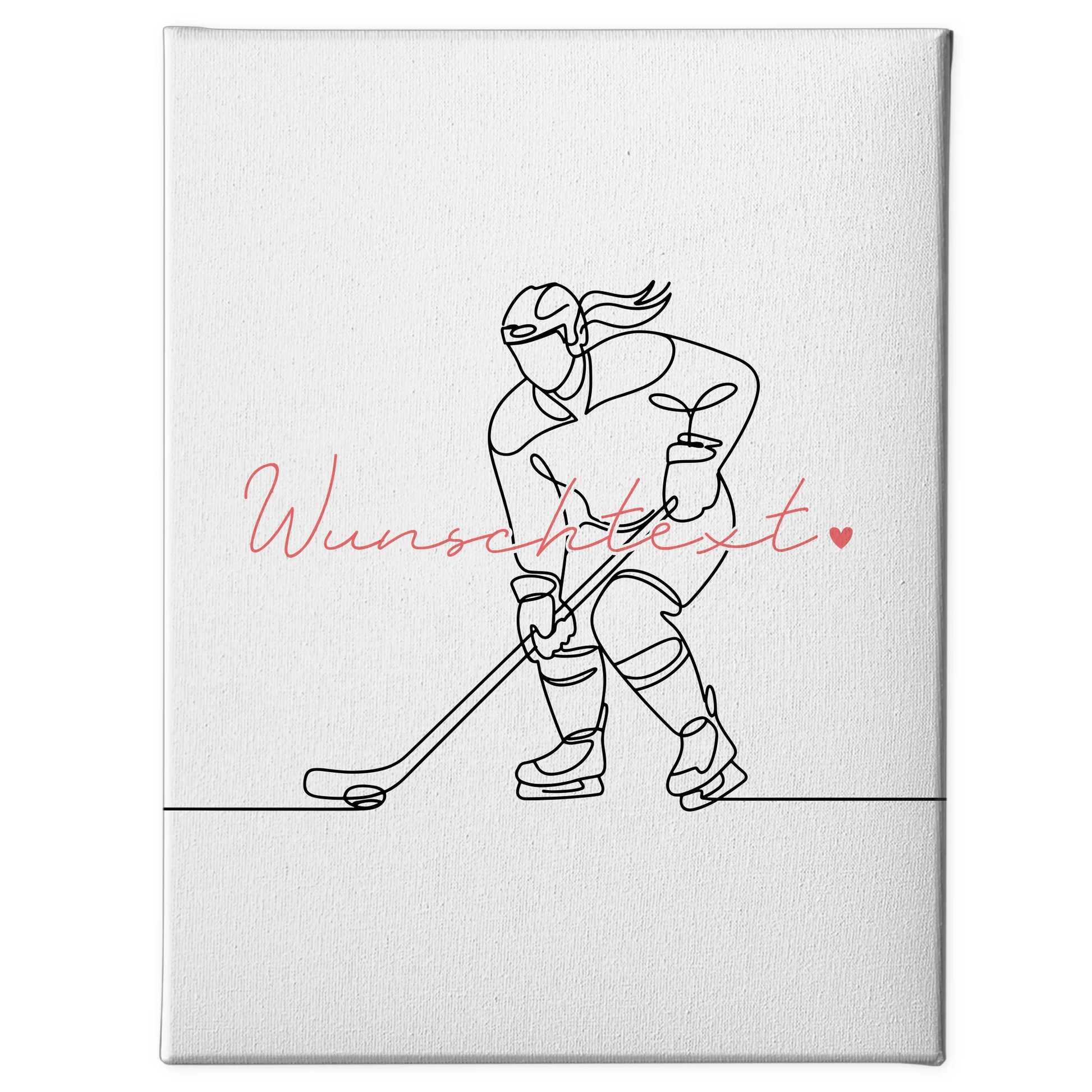 Lineart Leinwand Eishockey Geschenk Tochter & Schwester 1