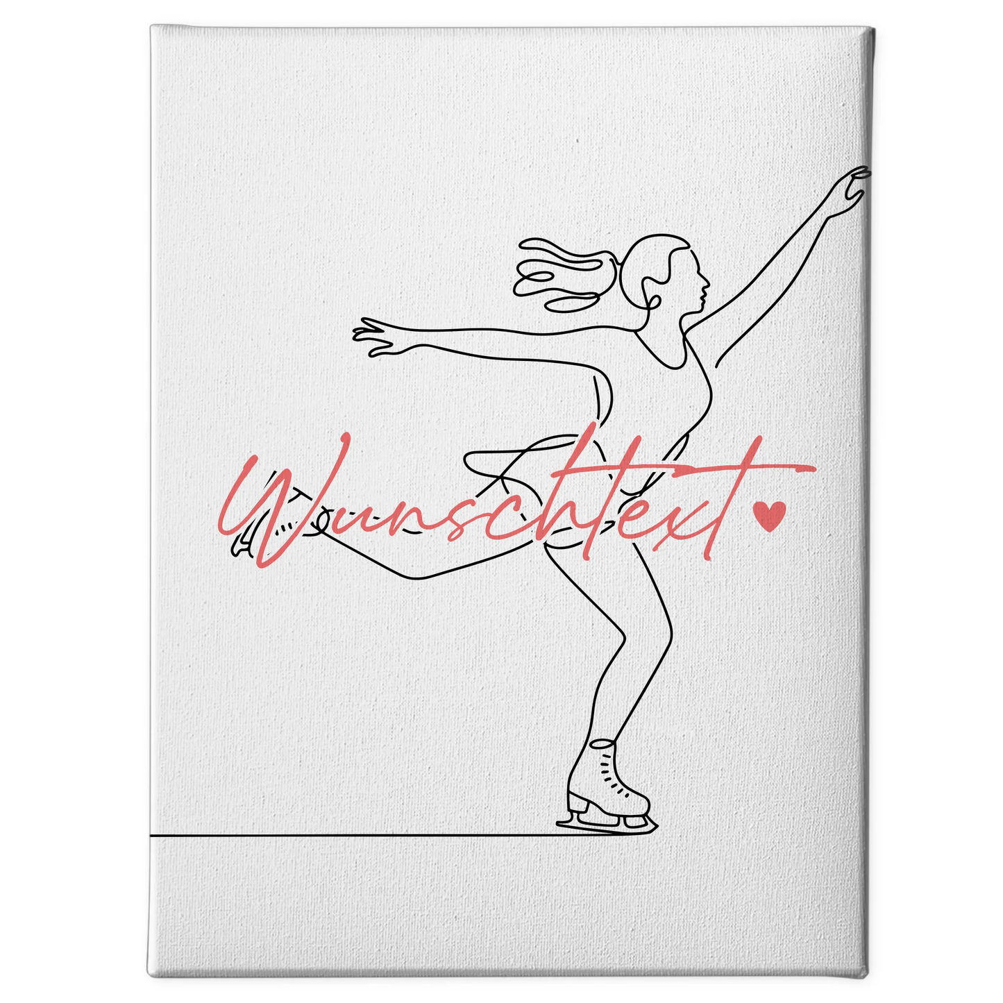 Personalisierte Leinwand Lineart Eislaufen Geschenk Tochter & Schwester 1