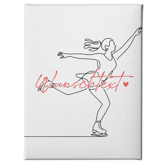 Personalisierte Leinwand Lineart Eislaufen Geschenk Tochter & Schwester 1