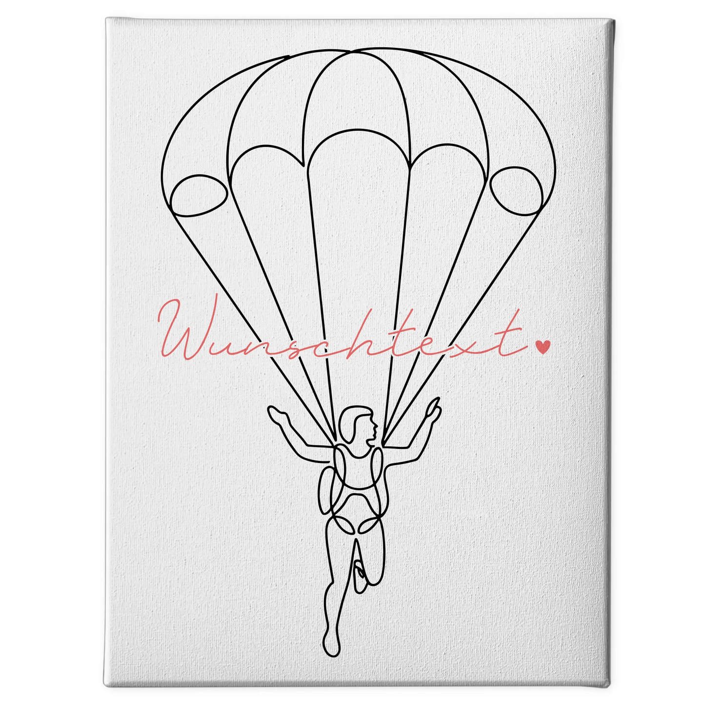 Lineart Leinwand Personalisiert Fallschirmspringen Geschenk Tochter & Schwester 1