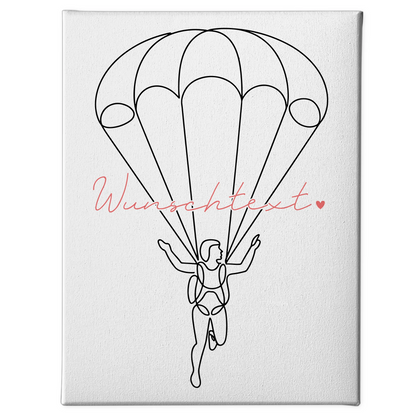Lineart Leinwand Personalisiert Fallschirmspringen Geschenk Tochter & Schwester 1