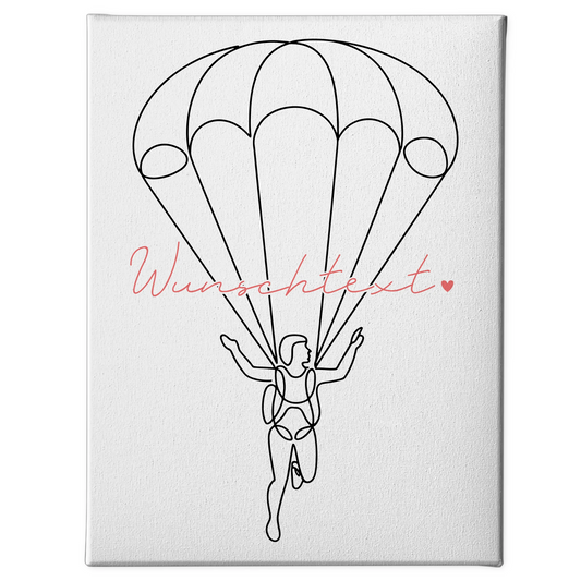 Lineart Leinwand Personalisiert Fallschirmspringen Geschenk Tochter & Schwester 1