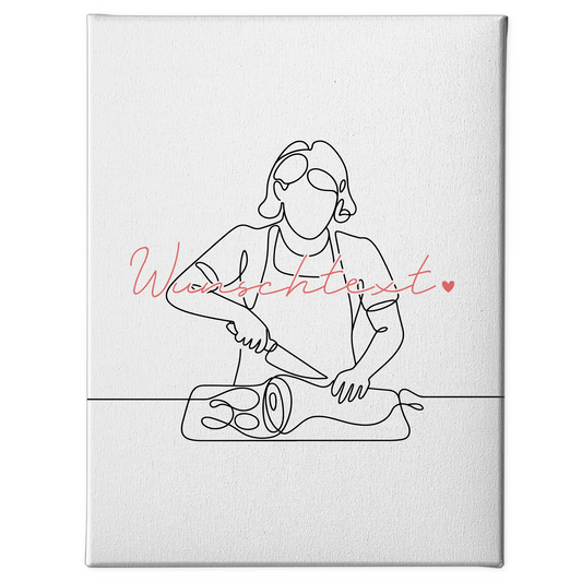 Personalisierte Leinwand Lineart Fleischer Geschenk Tochter & Schwester 1