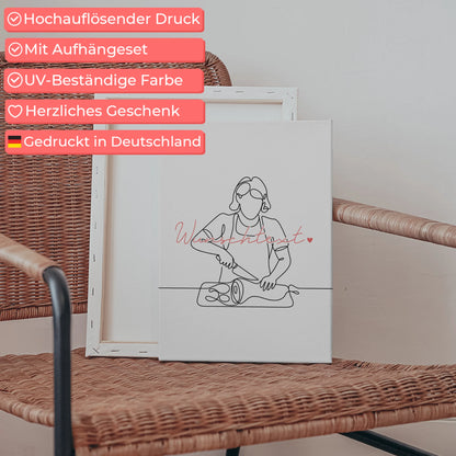 Personalisierte Leinwand Lineart Fleischer Geschenk Tochter & Schwester 5