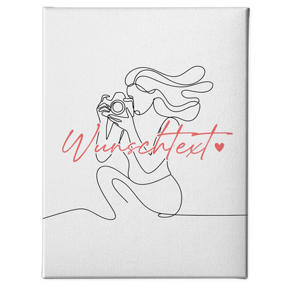 Personalisierte Leinwand Lineart Fotograf Geschenk Tochter & Schwester 1