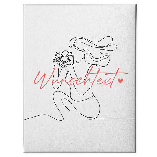Personalisierte Leinwand Lineart Fotograf Geschenk Tochter & Schwester 1