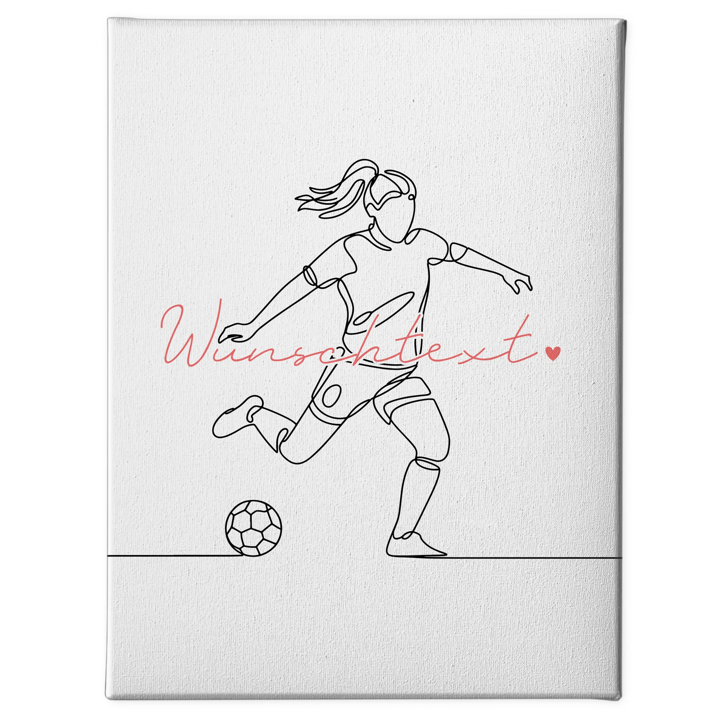 Lineart Leinwand Personalisiert Fußball Geschenk Tochter & Schwester 1