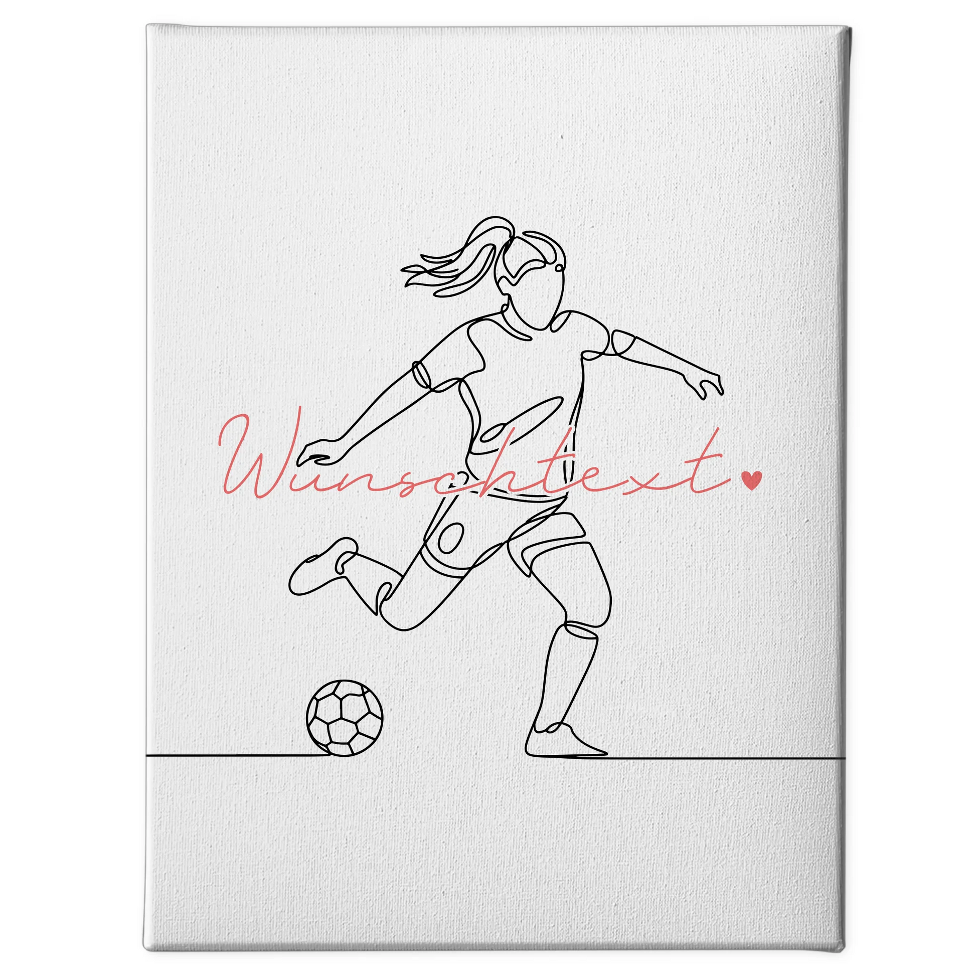 Lineart Leinwand Personalisiert Fußball Geschenk Tochter & Schwester 1