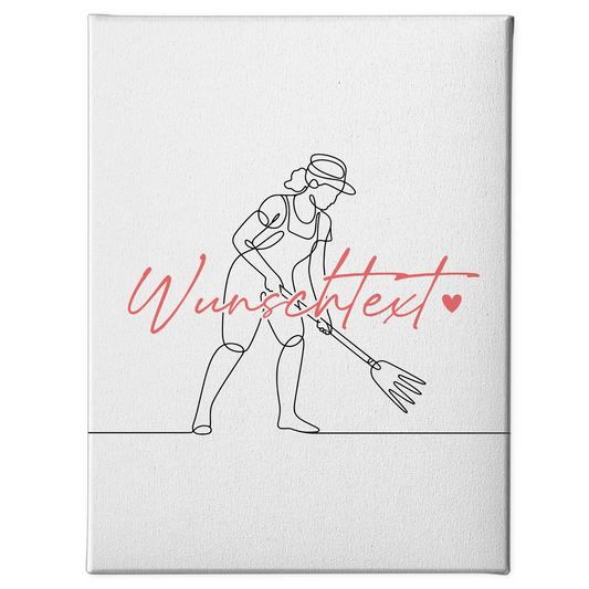 Lineart Leinwand Gartenarbeit Geschenk Tochter & Schwester 1
