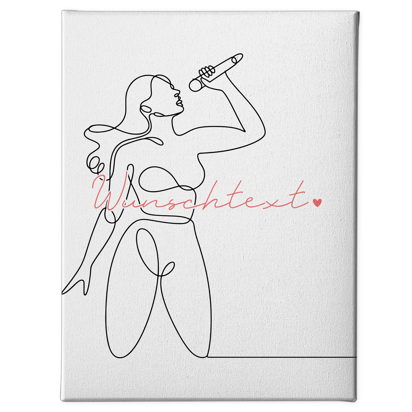 Personalisierte Leinwand Lineart Gesang Geschenk Tochter & Schwester 1