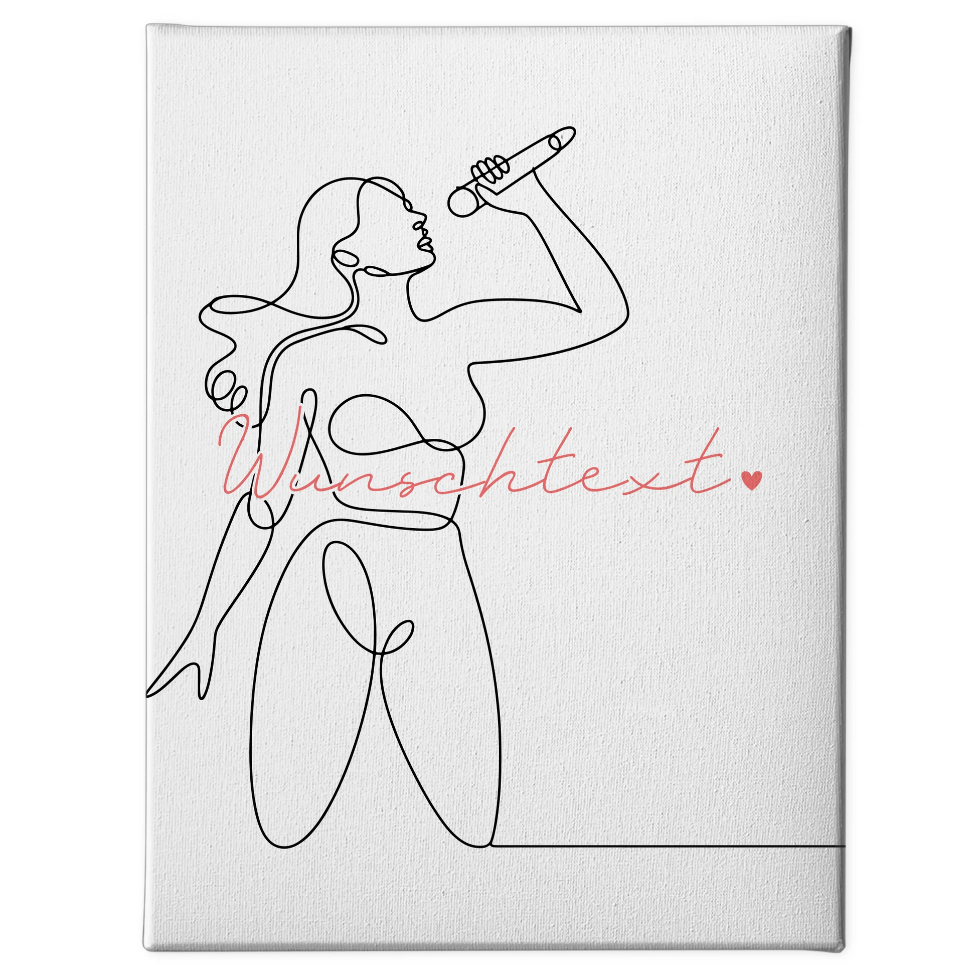 Personalisierte Leinwand Lineart Gesang Geschenk Tochter & Schwester 1