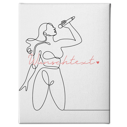 Personalisierte Leinwand Lineart Gesang Geschenk Tochter & Schwester 1