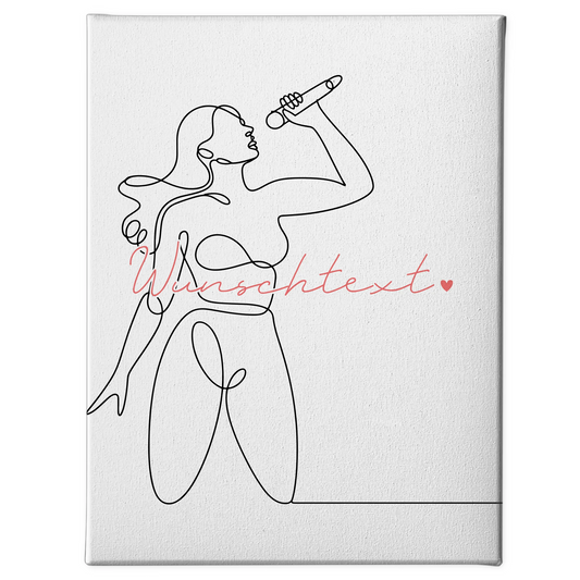 Personalisierte Leinwand Lineart Gesang Geschenk Tochter & Schwester 1