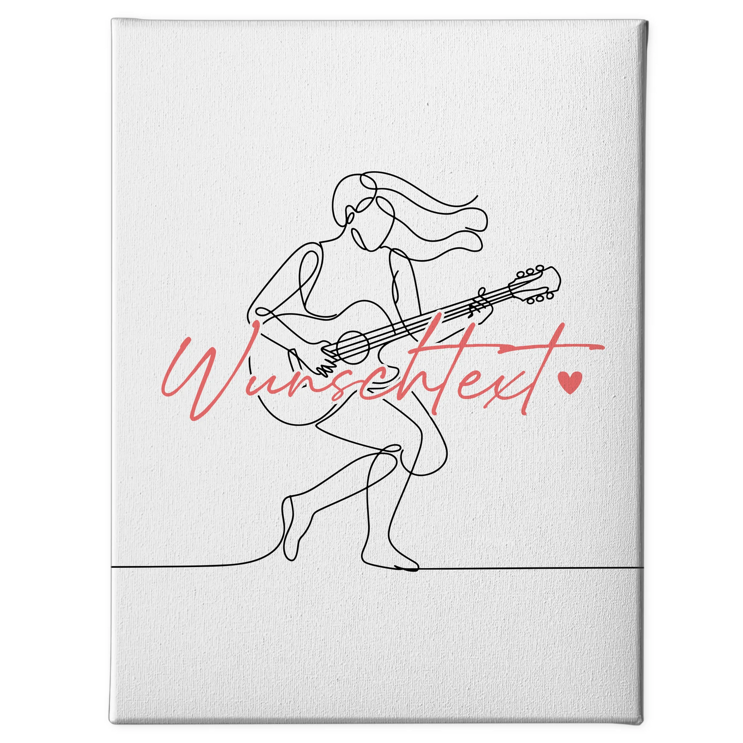 Lineart Leinwand Personalisiert Gitarre Geschenk Tochter & Schwester 1