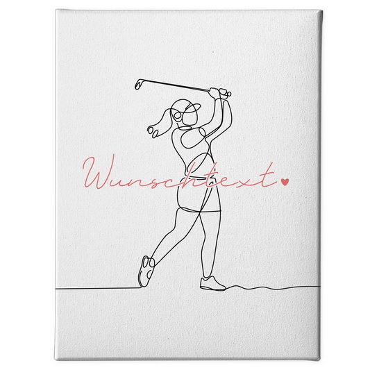 Lineart Leinwand Golf Geschenk Tochter & Schwester 1