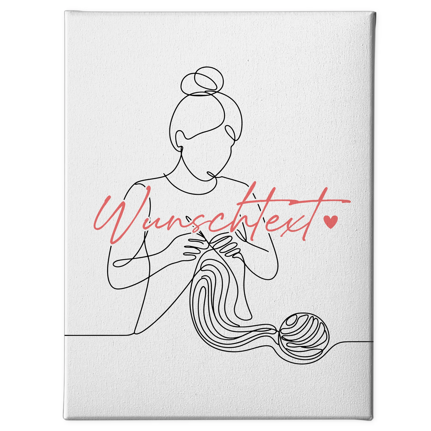 Personalisierte Leinwand Lineart Häkeln Geschenk Tochter & Schwester 1