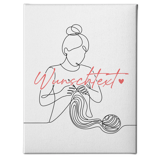Personalisierte Leinwand Lineart Häkeln Geschenk Tochter & Schwester 1