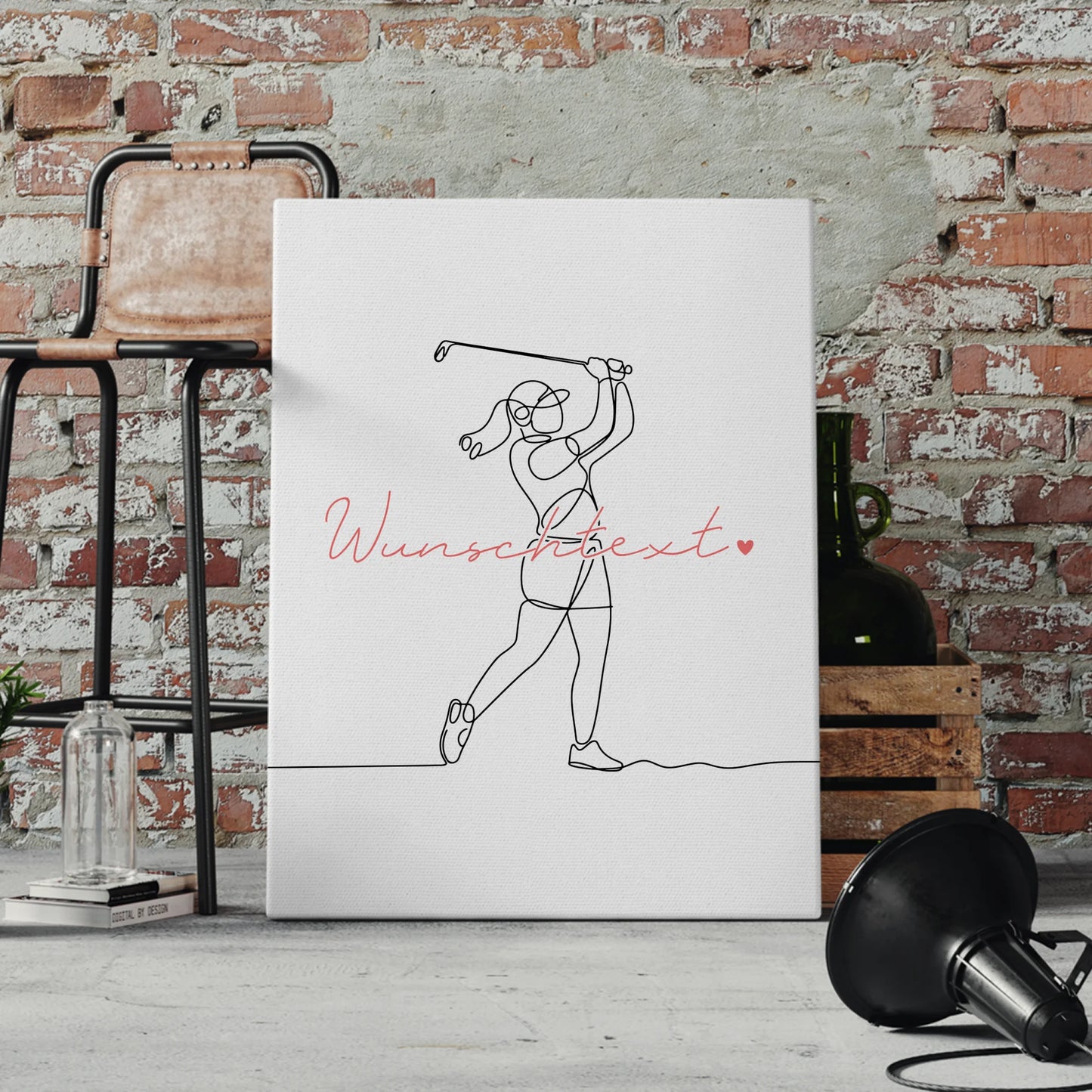 Lineart Leinwand Golf Geschenk Tochter & Schwester 4