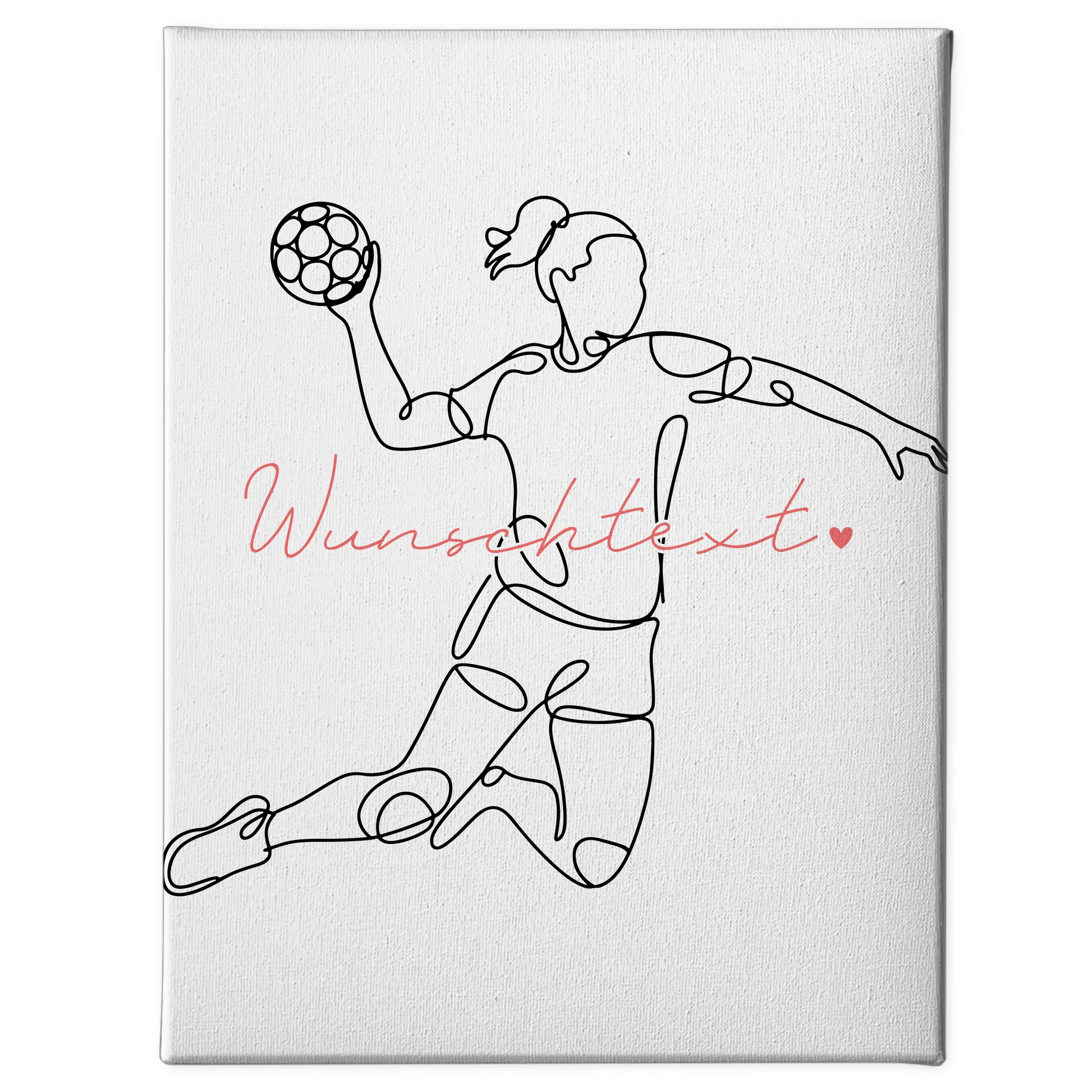 Lineart Leinwand Personalisiert Handball Geschenk Tochter & Schwester 1