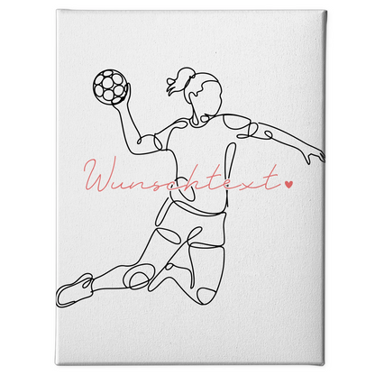 Lineart Leinwand Personalisiert Handball Geschenk Tochter & Schwester 1