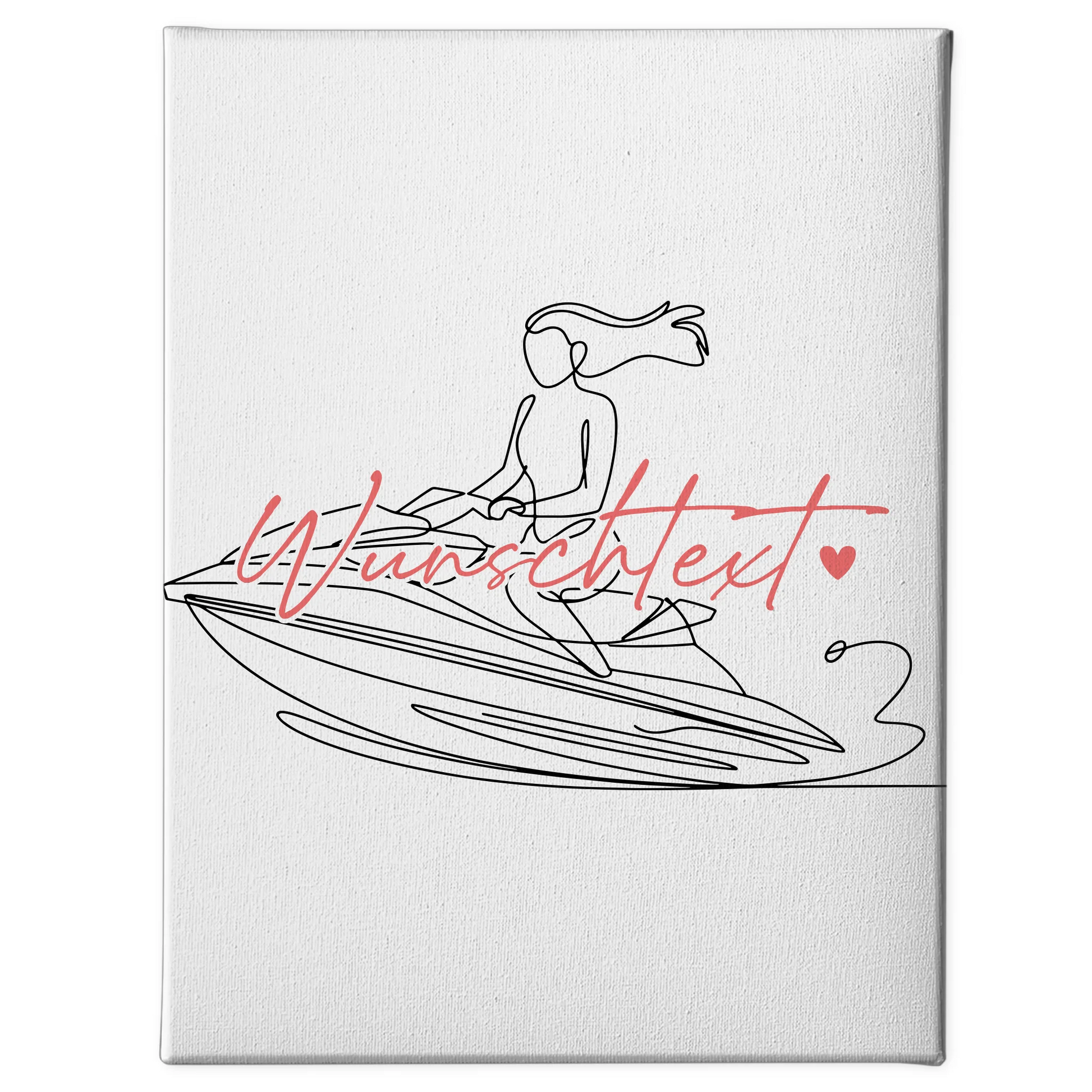 Lineart Leinwand Personalisiert Jetskifahren Geschenk Tochter & Schwester 1