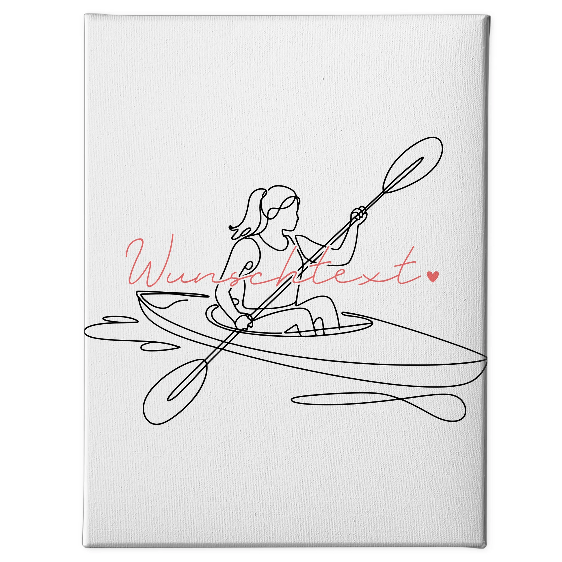 Lineart Leinwand Kajakfahren Geschenk Tochter & Schwester 1