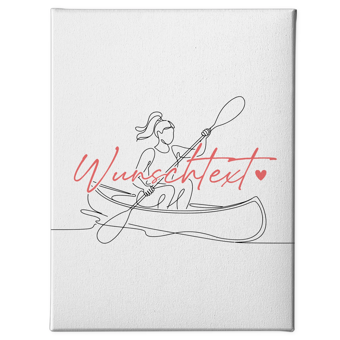 Personalisierte Leinwand Lineart Kanu Geschenk Tochter & Schwester 1