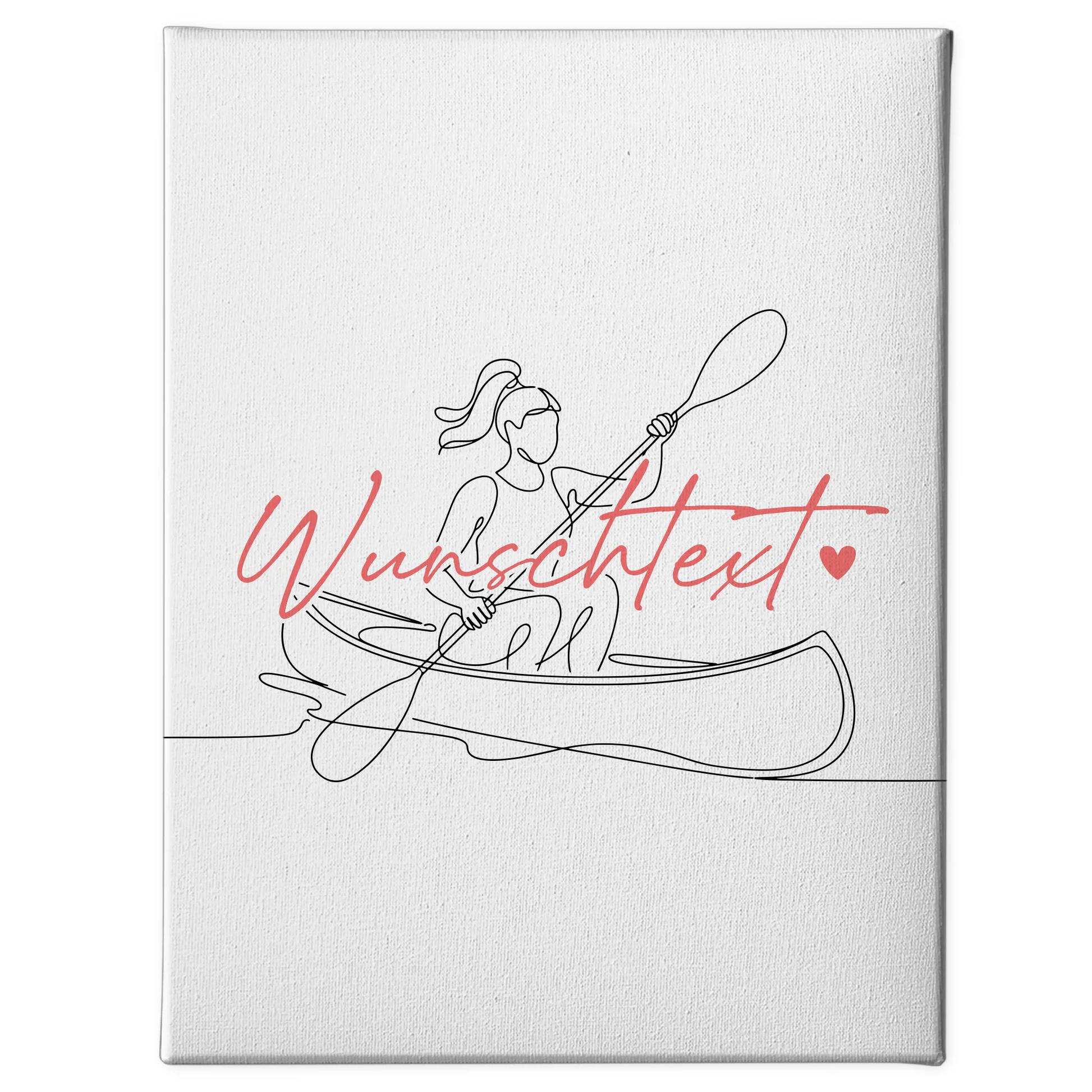 Personalisierte Leinwand Lineart Kanu Geschenk Tochter & Schwester 1