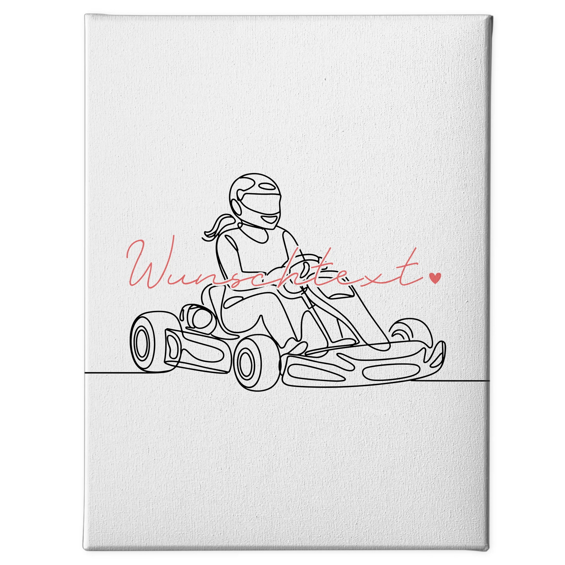 Lineart Leinwand Personalisiert Kartrennen Geschenk Tochter & Schwester 1