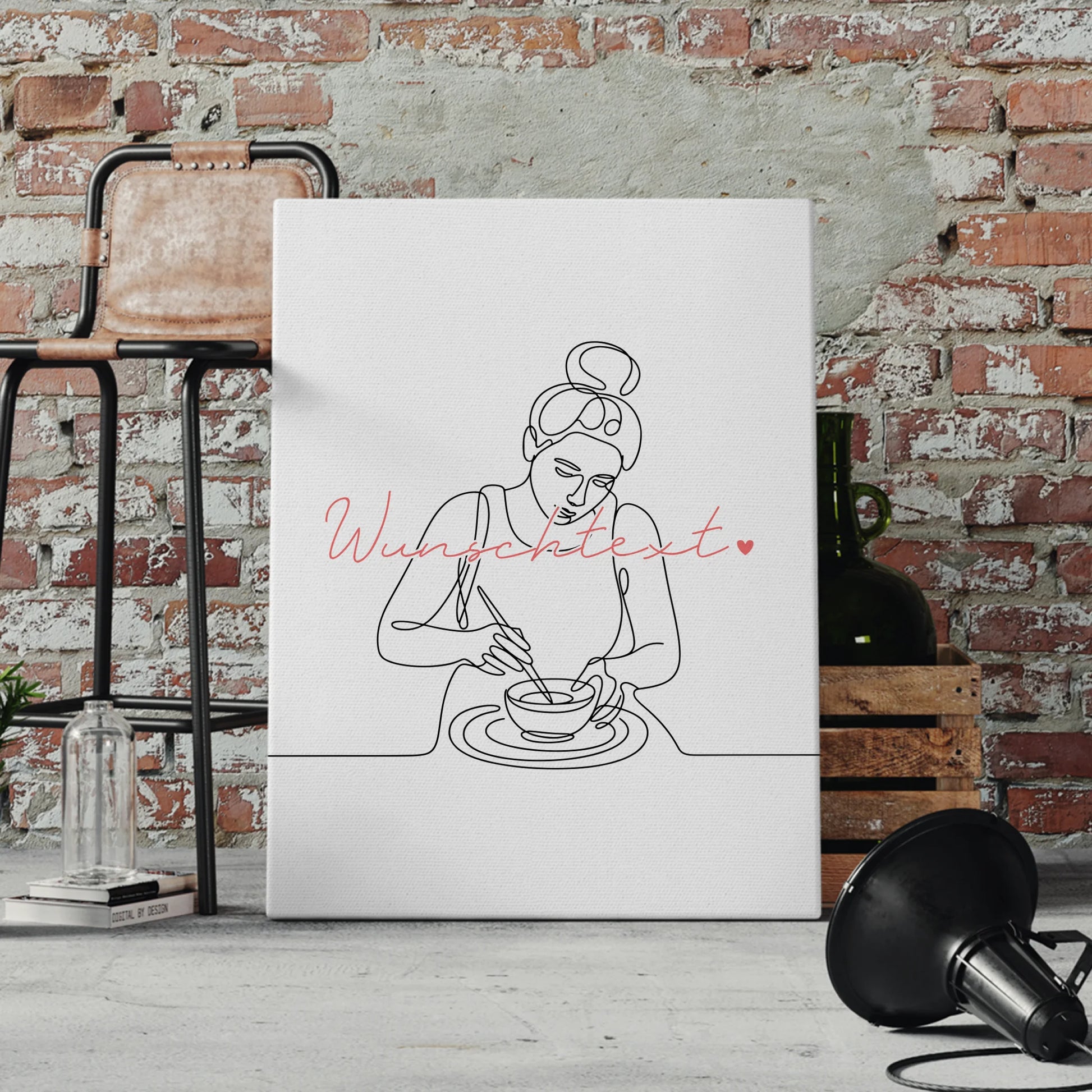 Lineart Leinwand Keramik Geschenk Tochter & Schwester 4