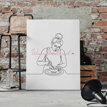 Lineart Leinwand Keramik Geschenk Tochter & Schwester 4