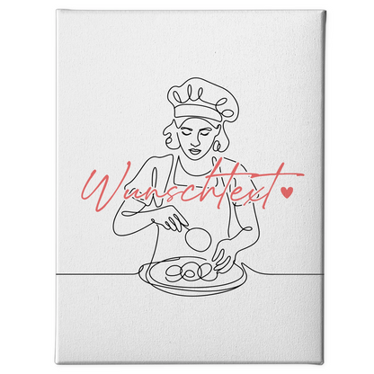 Lineart Leinwand Konditor Geschenk Tochter & Schwester 1
