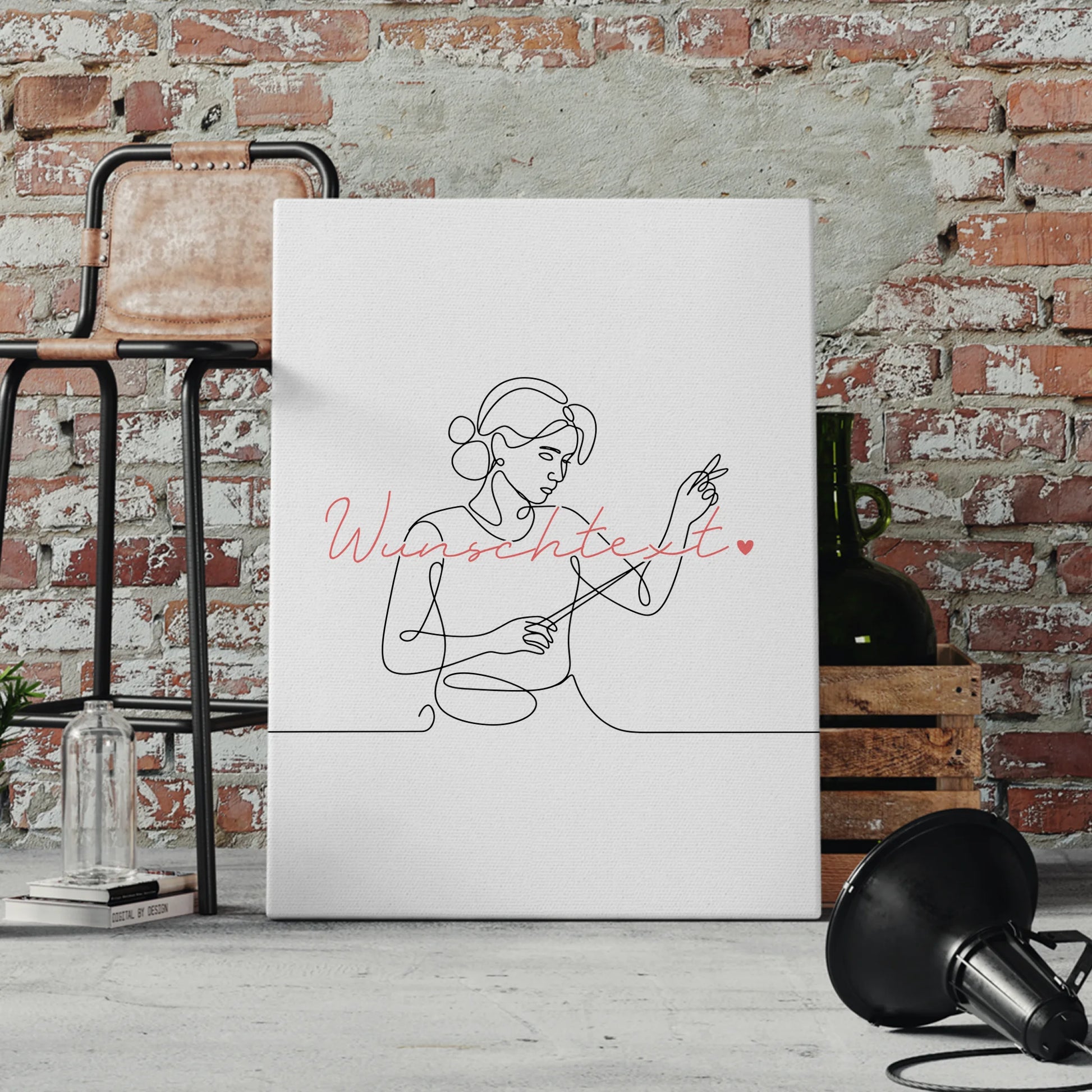 Lineart Leinwand Personalisiert Komponieren Geschenk Tochter & Schwester 4