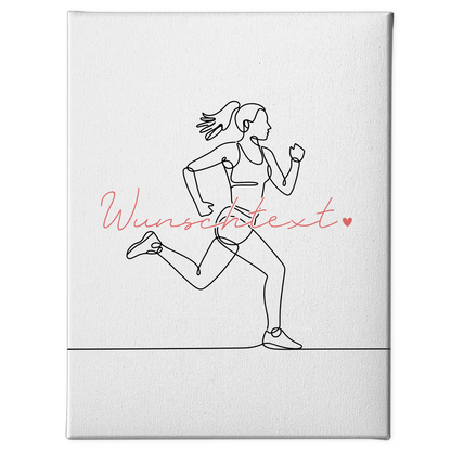 Lineart Leinwand Marathon Geschenk Tochter & Schwester 1