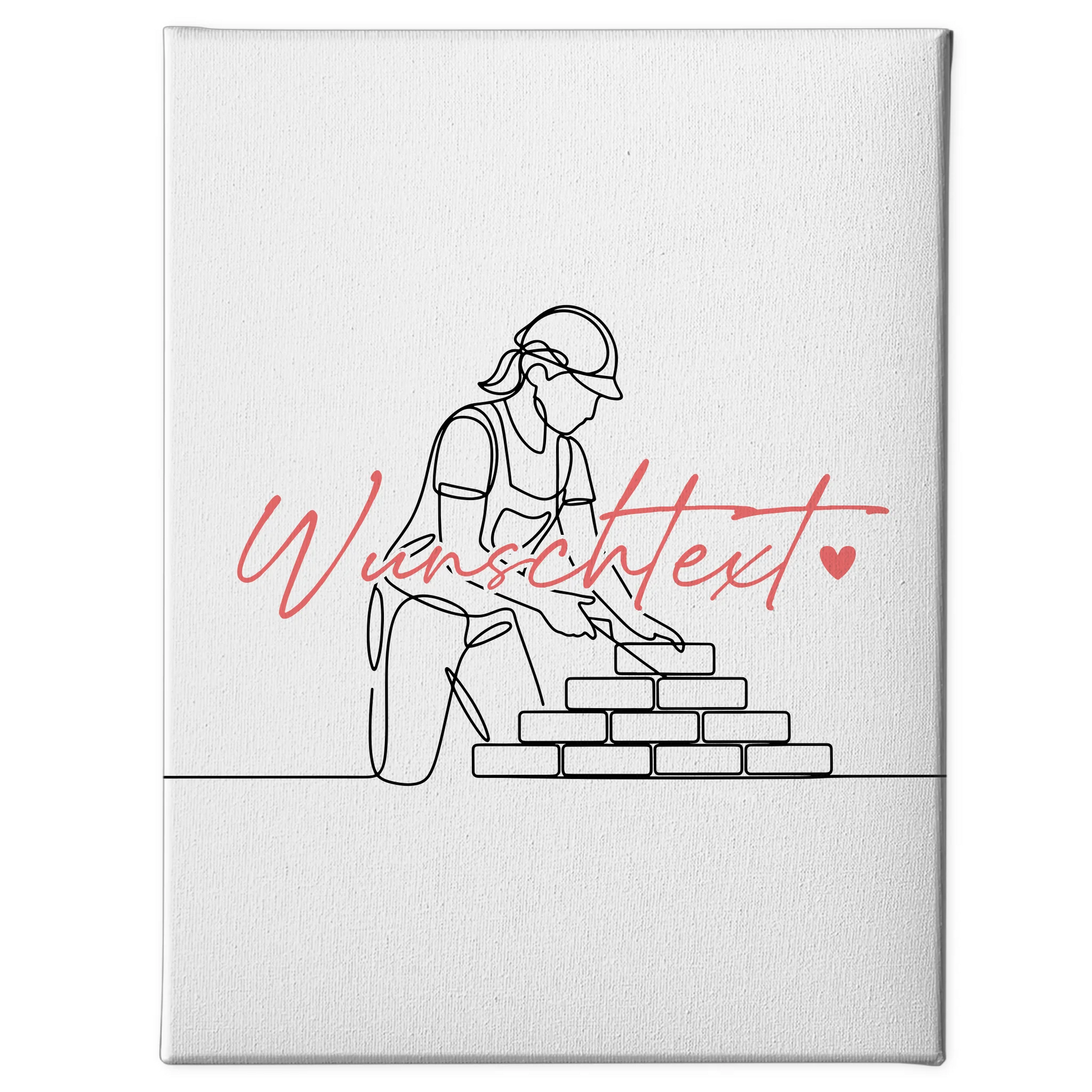 Personalisierte Leinwand Lineart Maurer Geschenk Tochter & Schwester 1