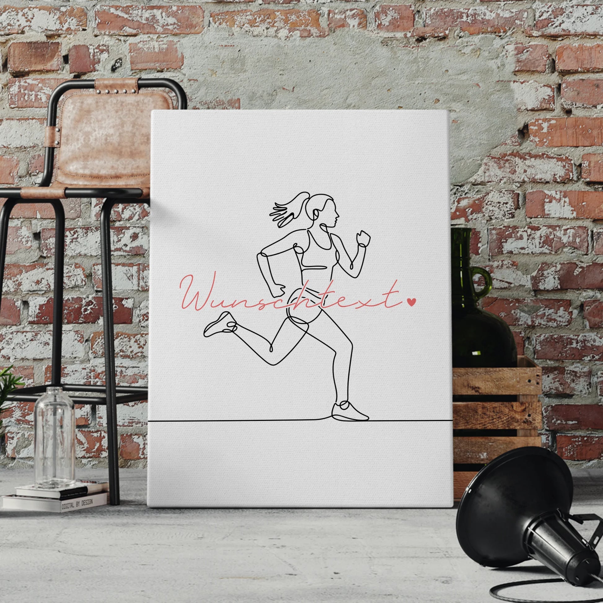 Lineart Leinwand Marathon Geschenk Tochter & Schwester 4