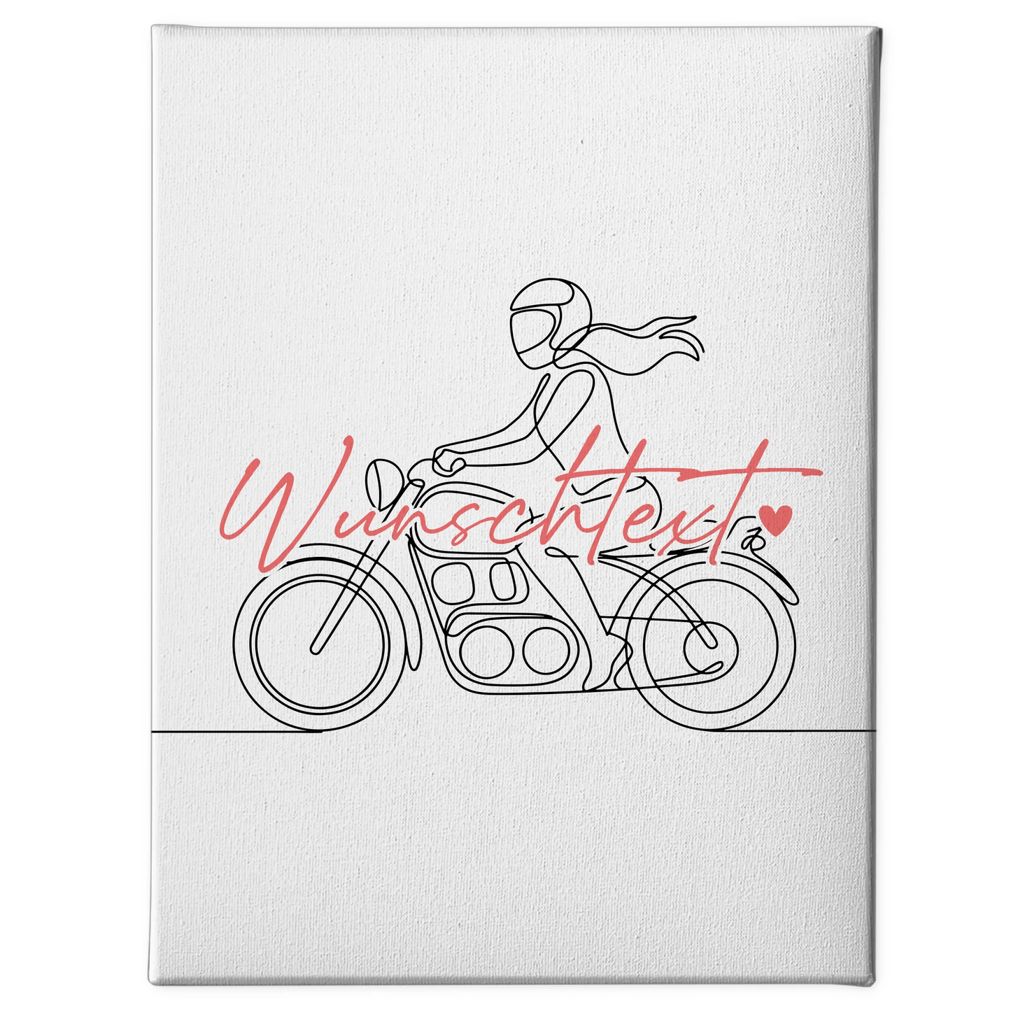 Lineart Leinwand Motorradfahren Geschenk Tochter & Schwester 1
