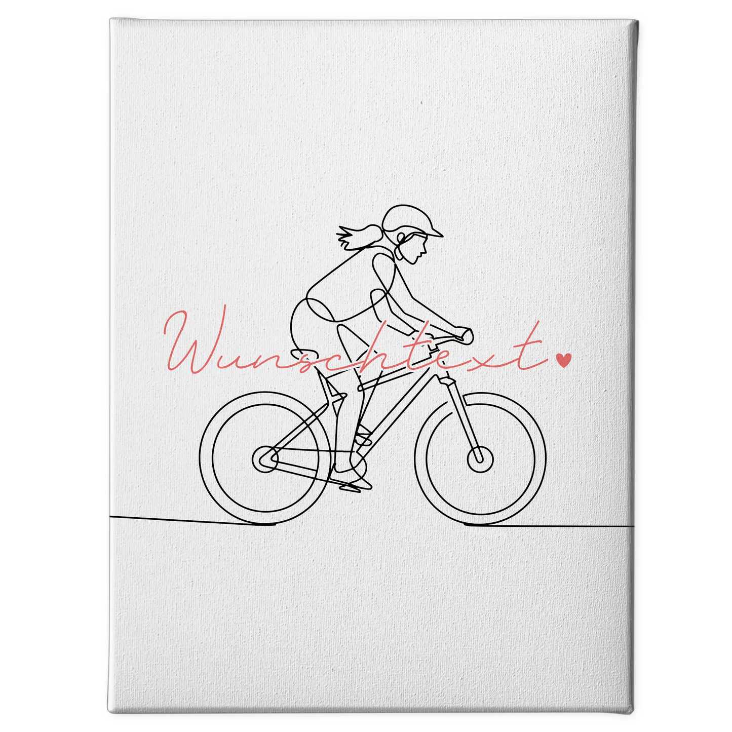Personalisierte Leinwand Lineart Mountainbiken Geschenk Tochter & Schwester 1
