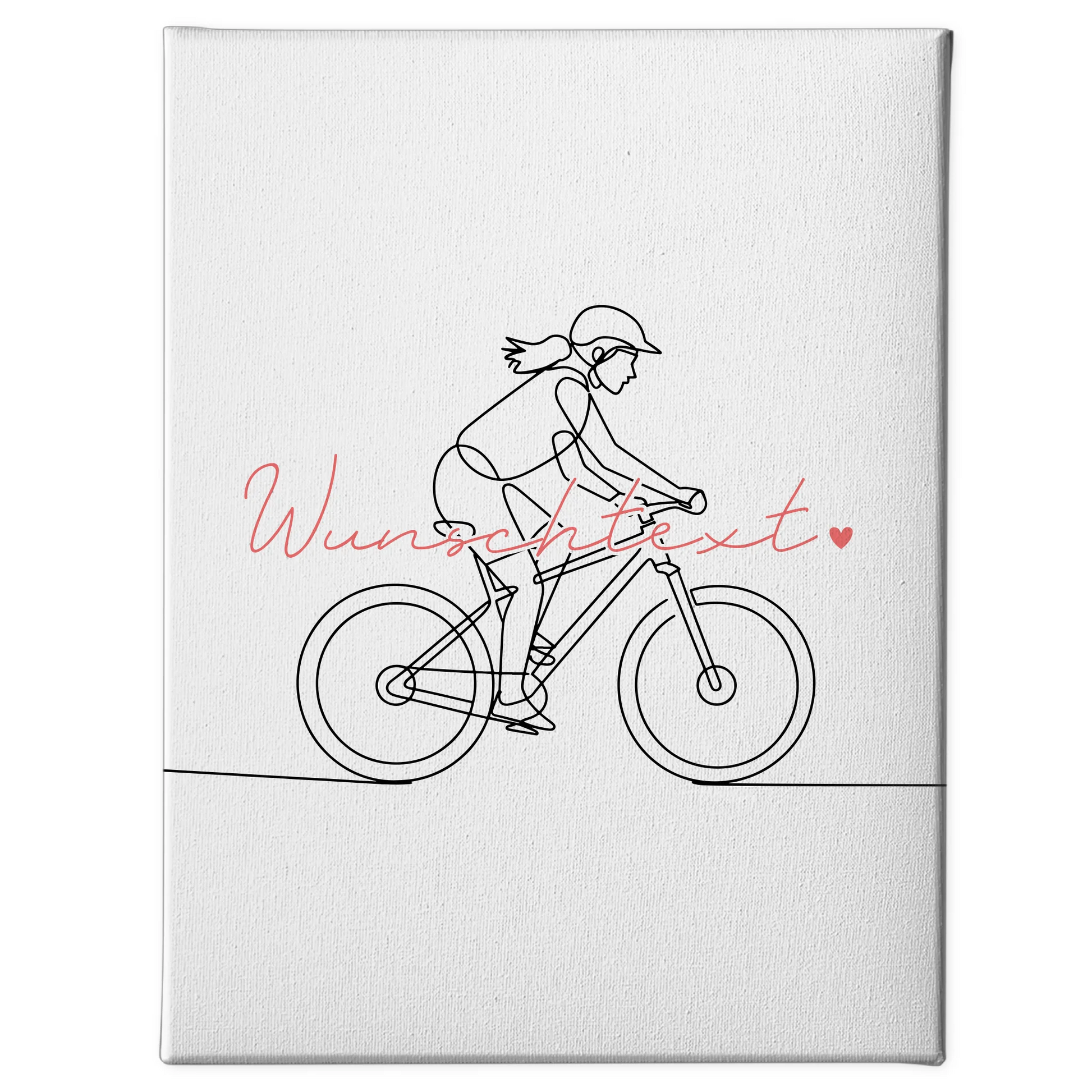 Personalisierte Leinwand Lineart Mountainbiken Geschenk Tochter & Schwester 1