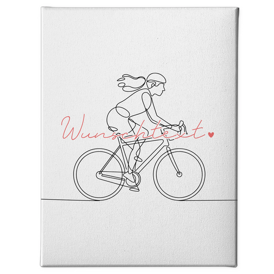 Lineart Leinwand Radfahren Geschenk Tochter & Schwester 1